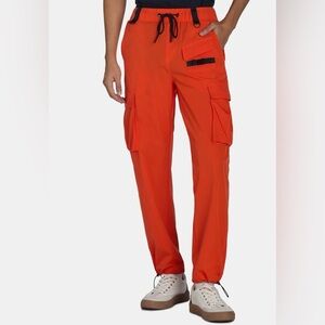 NWT American Stitch Utility Jogger Cargo Pants Orange XL Streetwear Techwear